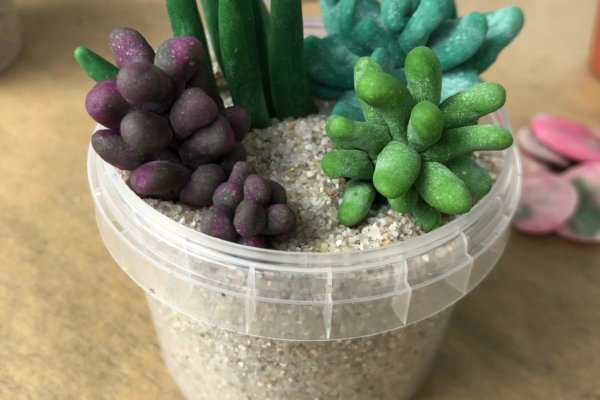 Upcycling Blumen aus Öko-Knete von neogrün